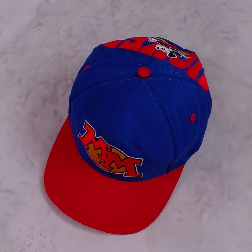 Vintage 90s MICKEY MOUSE RARE Snap Back Hat Embroidered